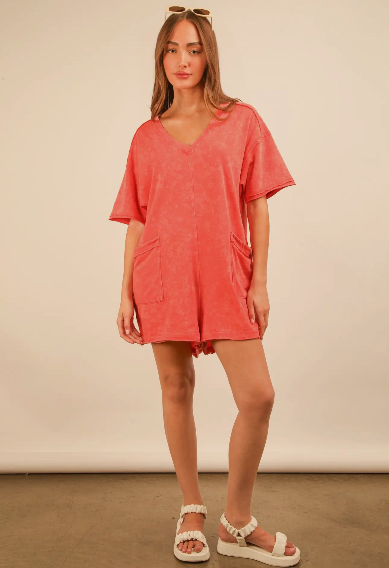 Coral Romper