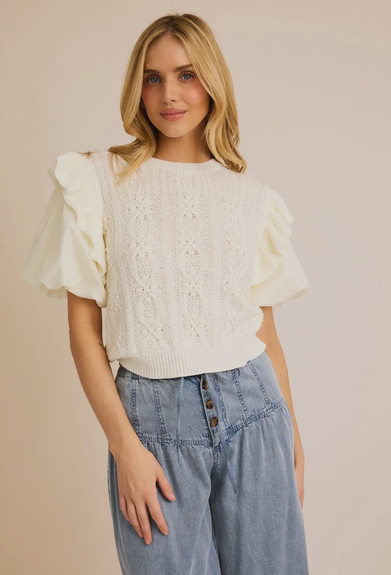 Bubble Ruffle Blouse